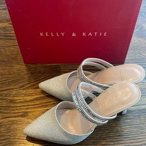 Kelly & Katie Pointed Toe Champagne Heels